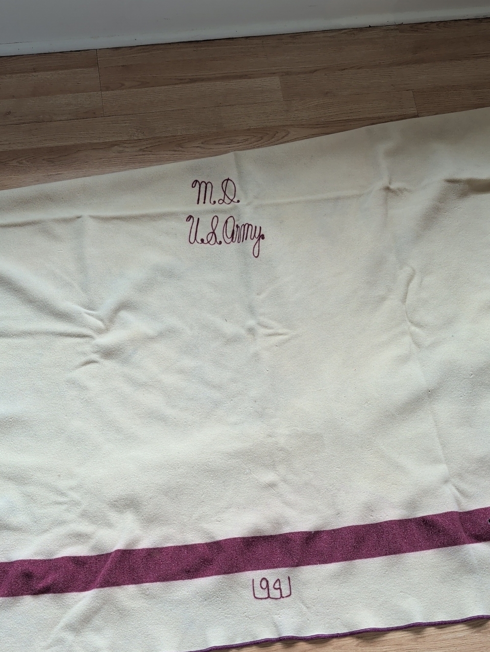 Vintage Wool 1941 US Army Blanket